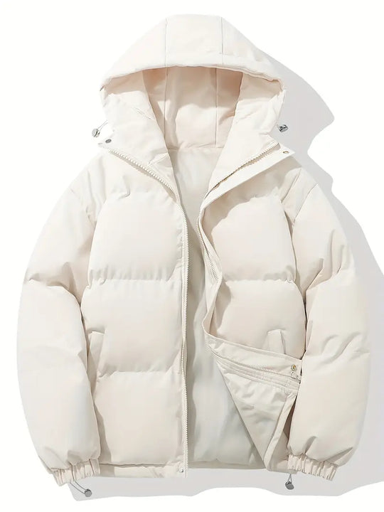 Men's Lined Hooded Jacket with Zipper | Ideal for Spring and Winter