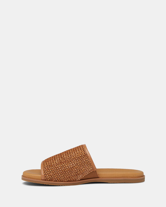 Dames | Sandaal | Paradise Weave | Donkere Tan | Comfortabel | Flexibele Zool