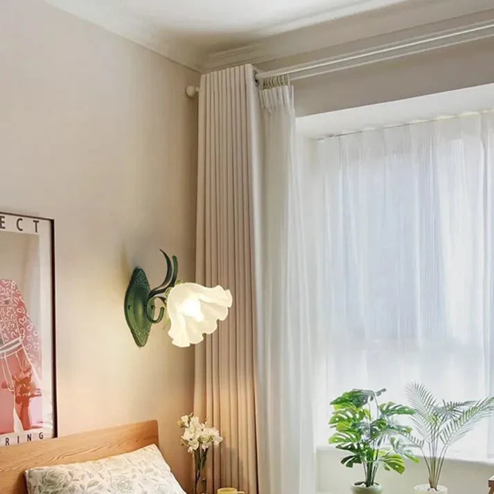 Lily of the Valley Flower Wall Lamp | Floral Design | E27 Socket | Iron Acrylic | Decorative Ambient Lighting for Bedroom and Living Room
