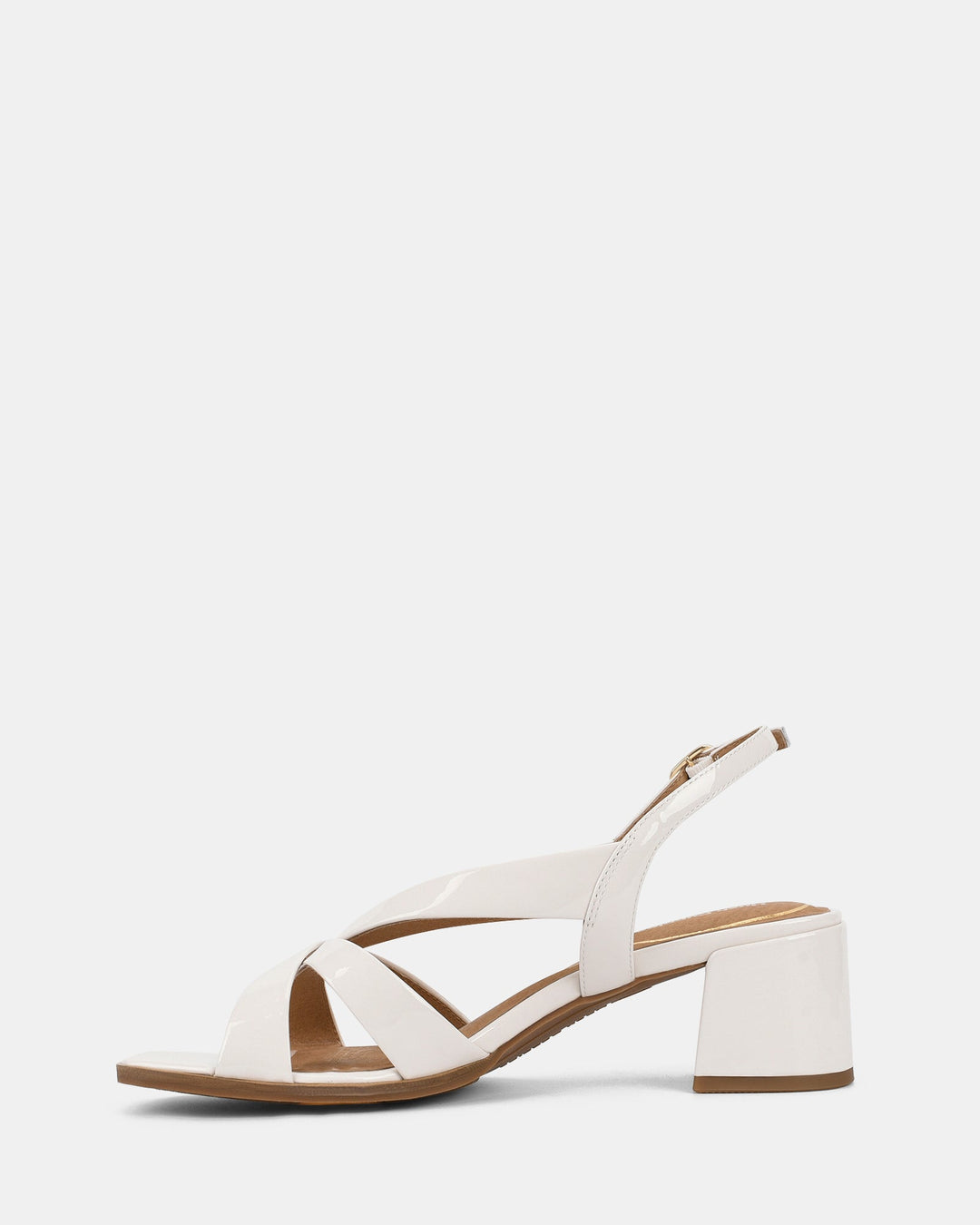 Dames | Sandaal | Kaboo Witte Patent | Gespsluiting | Comfortabel | Stijlvol