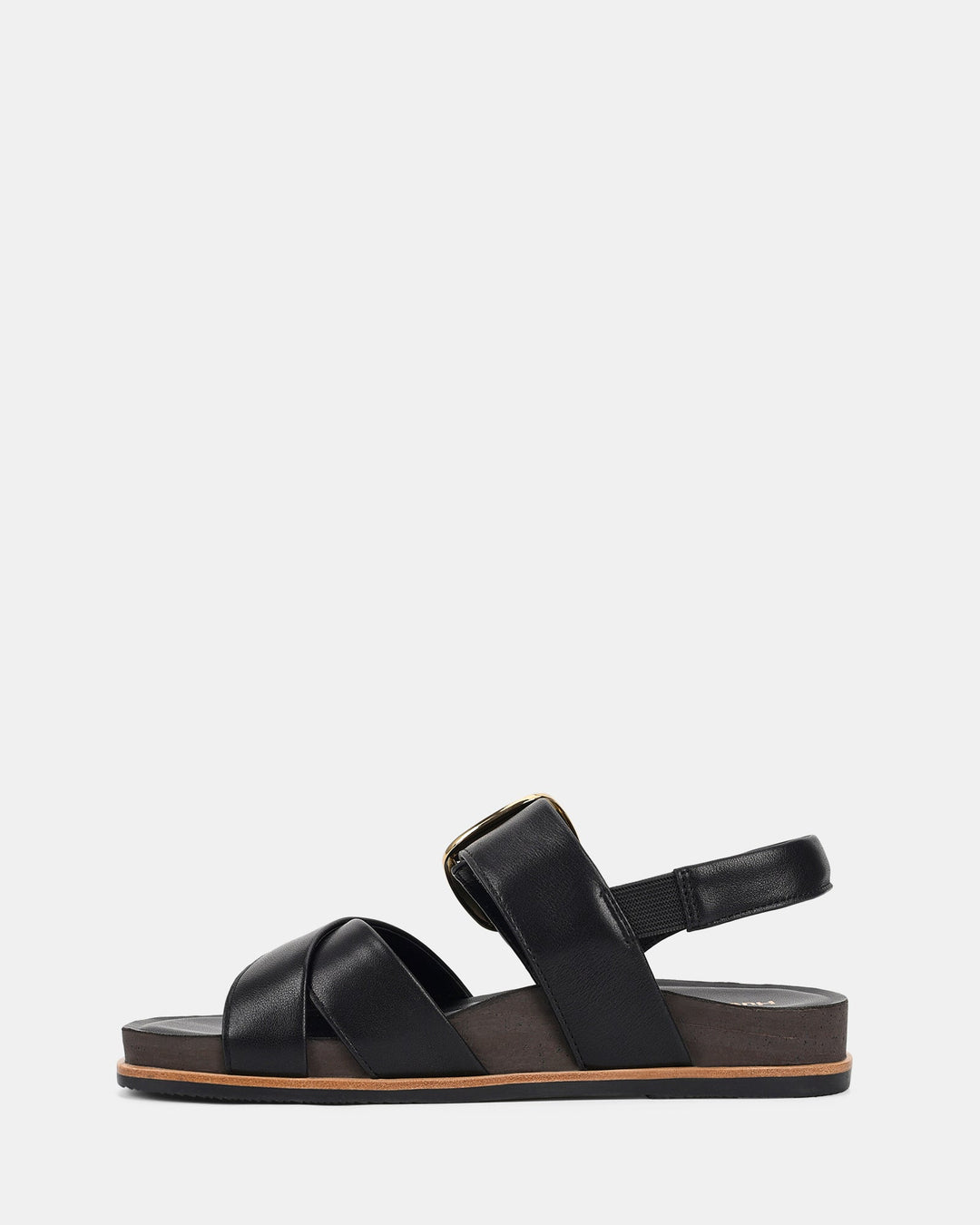 Jester | Sandalen | Zwart | Gouden Accent | Kurken Zool | Comfortabel | Flexibel