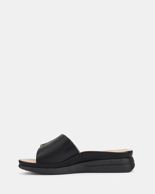 Dames | Sandaal | Kelby Zwart | Gespsluiting | Comfortabel | Casual Stijl