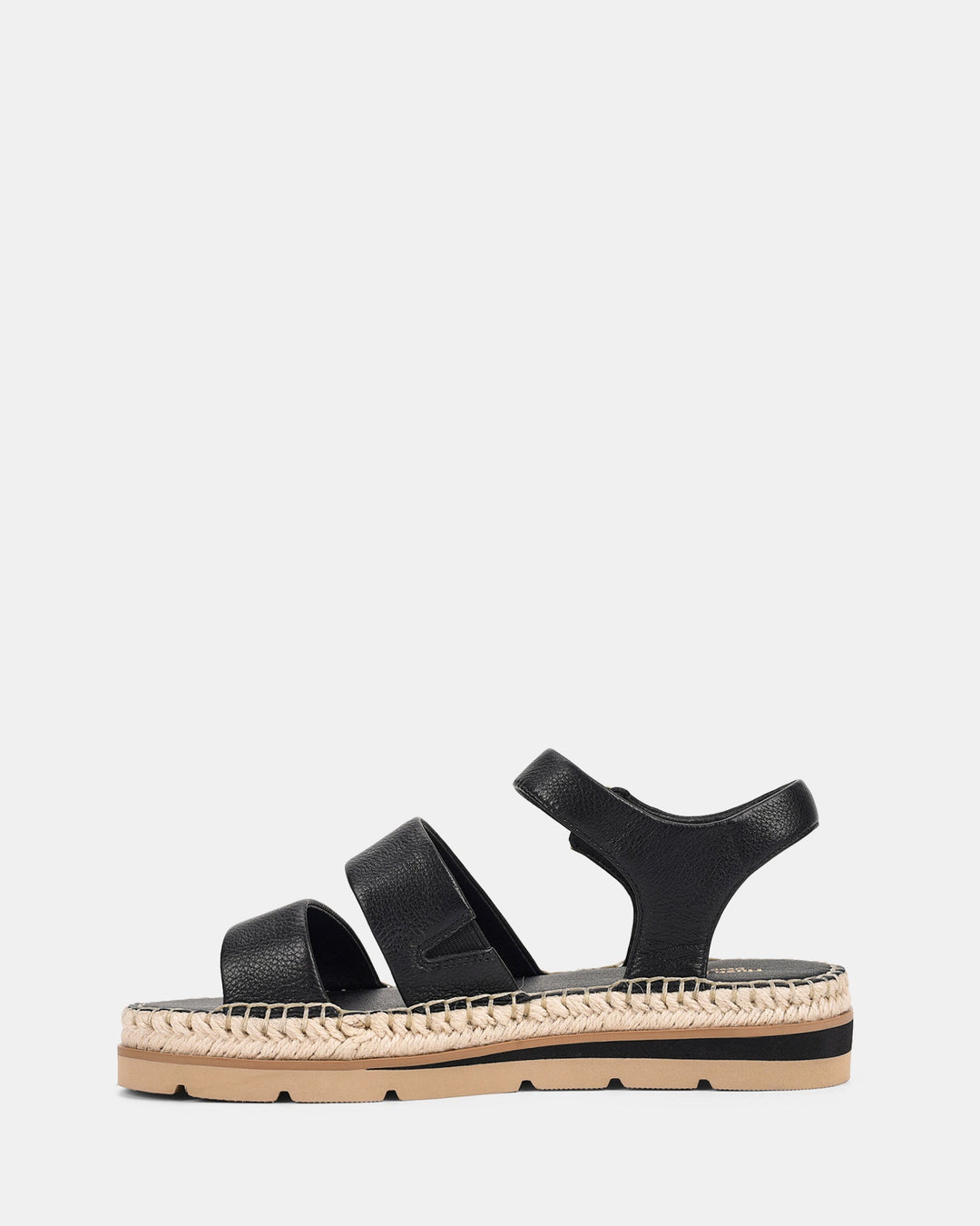 Dames | Sandaal | Weave Zwart | Verstelbare Gesp | Comfortabel | Elegant