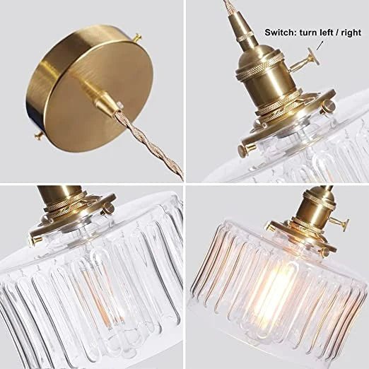 Vintage Crystal Hanging Lamp