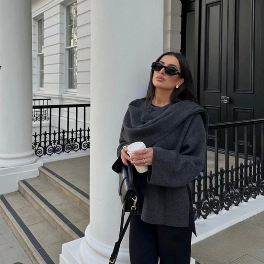 Women's Wool Coat | Oversized Fit | Warm Wool Blend | Button-Up Closure