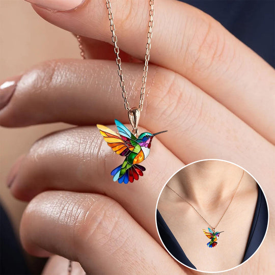 Colorful Hummingbird Necklace – A Symbol of Freedom and Hope