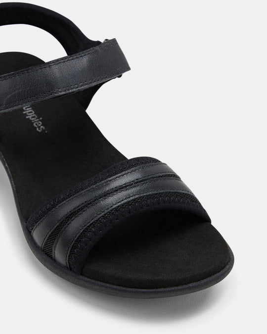 Dames | Sandaal | Geweldige | Zwart | Comfortabel | Gecontourd Voetbed