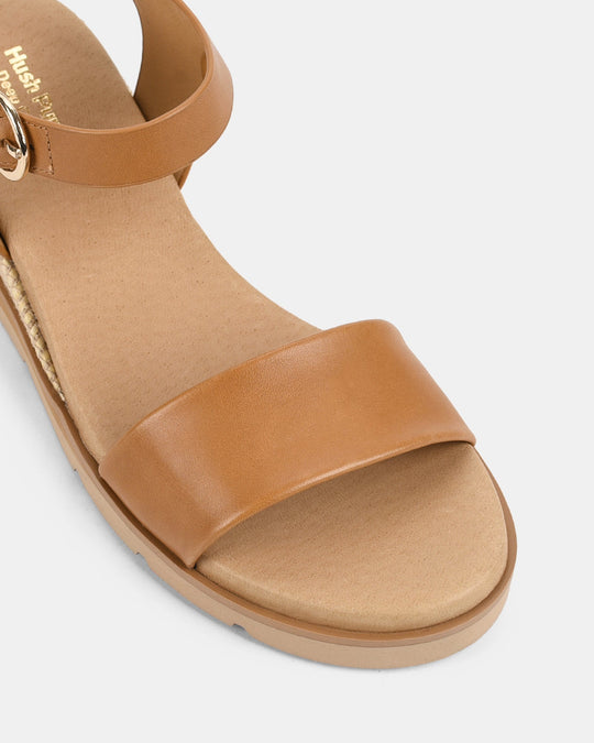 Dames | Cruise Tan | Wedges | Comfortabel | Verstelbare Gesp