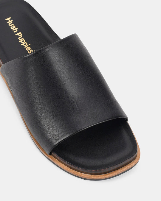 Dames | Sandaal | Jewel Zwart | Leren Bovenkant | Comfortabel | Casual Stijl