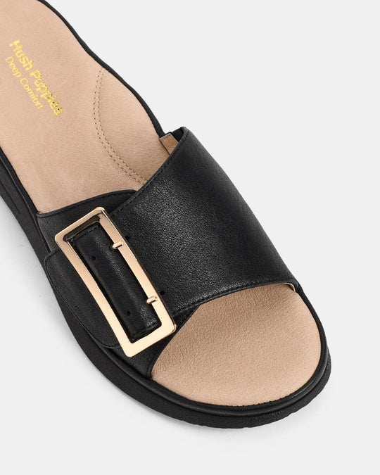 Dames | Sandaal | Kelby Zwart | Gespsluiting | Comfortabel | Casual Stijl