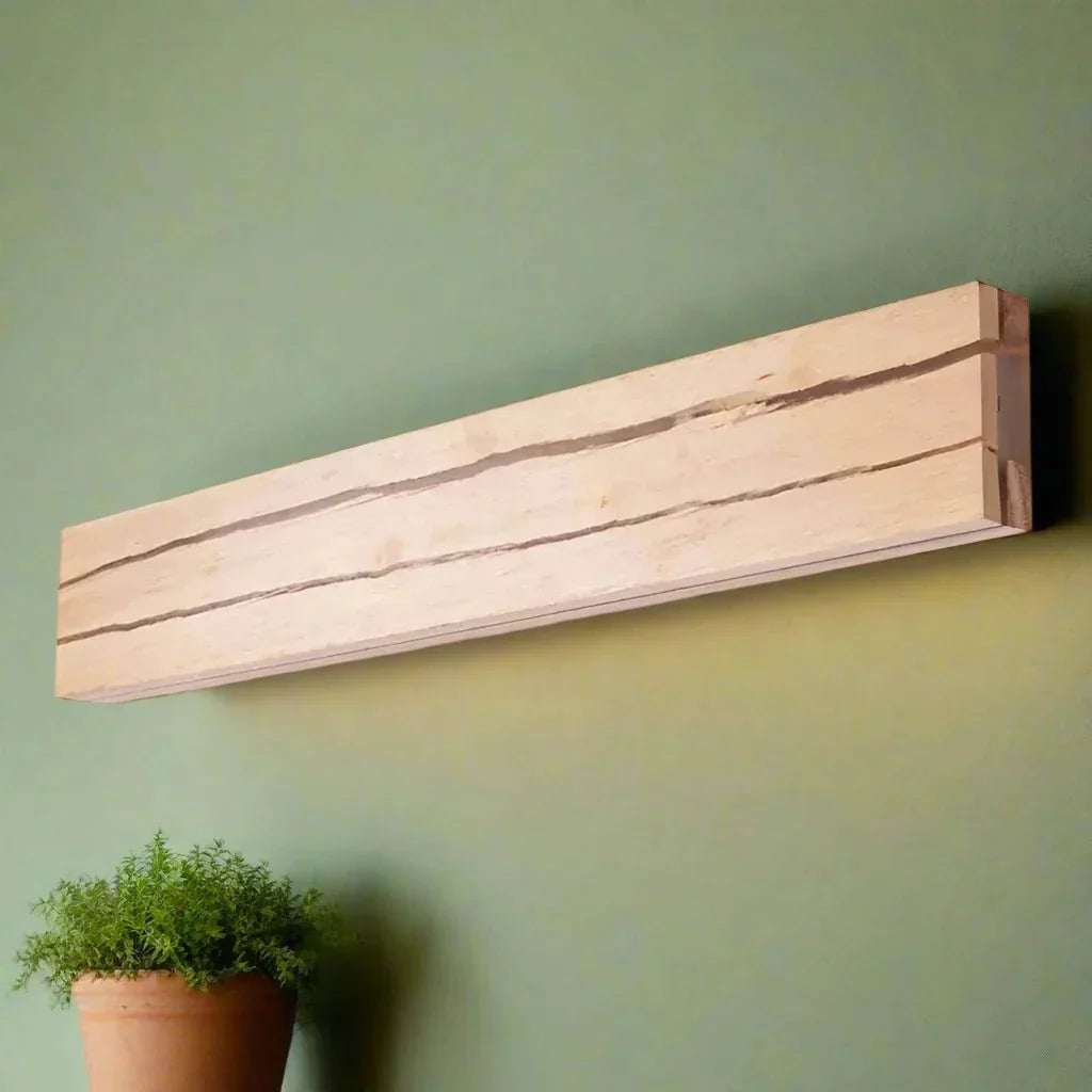 Modern Wooden Crack Wall Sconce LED | Natural Wood & Acrylic Wall Lamp | Ambient Indoor Lighting Ø30/50cm | Home Decor Wall Light