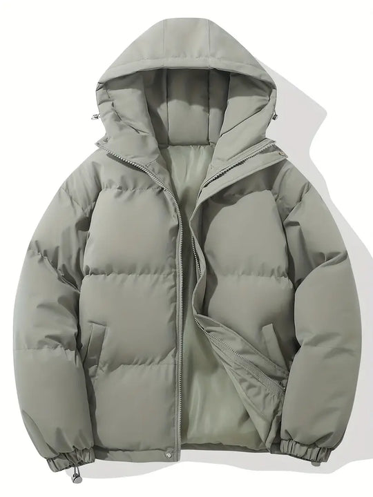 Men's Lined Hooded Jacket with Zipper | Ideal for Spring and Winter