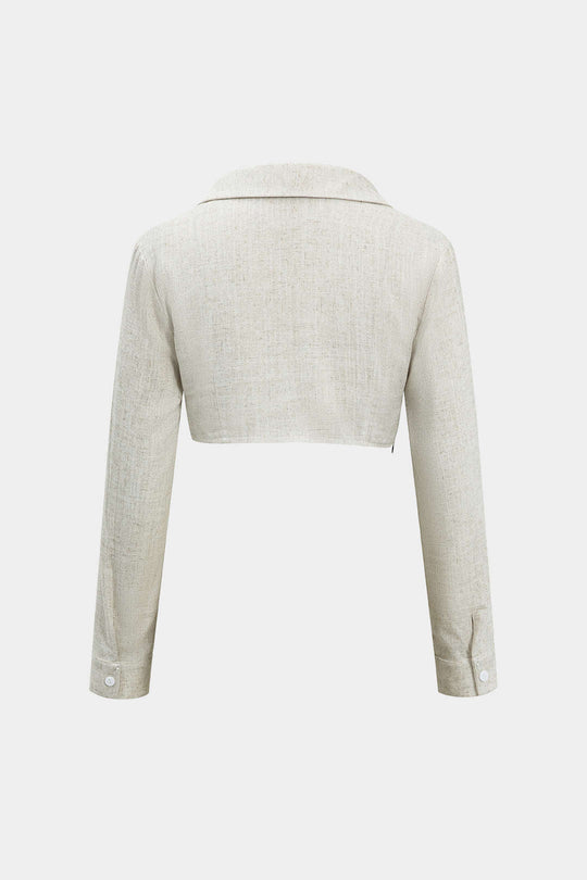 Yasmine - Modern and Chic Women's Color Block Wrinkled Shirt