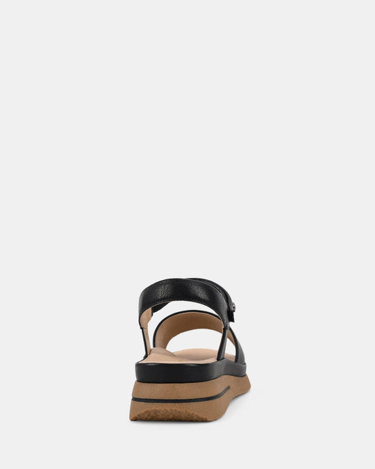 Dames | Sandaal | Kazumi Zwart | Zelfsluitende Band | Comfortabel | Casual Stijl