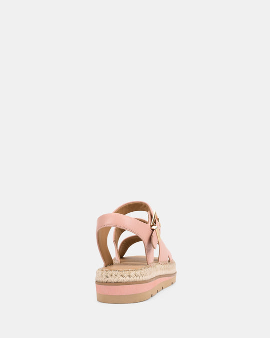 Dames | Sandaal | Weave Pale Rose | Verstelbare Gesp | Comfortabel | Elegant