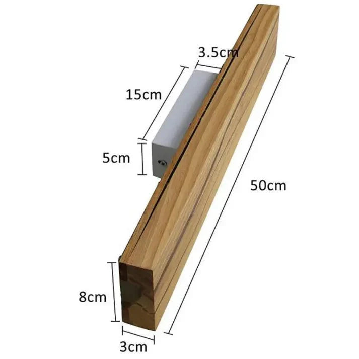 Modern Wooden Crack Wall Sconce LED | Natural Wood & Acrylic Wall Lamp | Ambient Indoor Lighting Ø30/50cm | Home Decor Wall Light