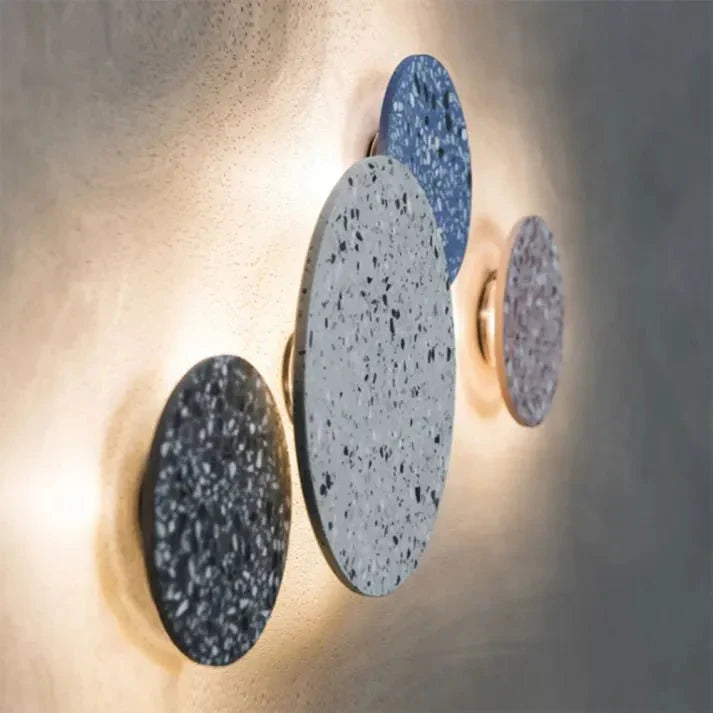 Scandinavian Terrazzo Wall Lamp for Hallway & Staircase | Minimalist Marble Corridor Light | LED Wall Sconce | 18–25cm