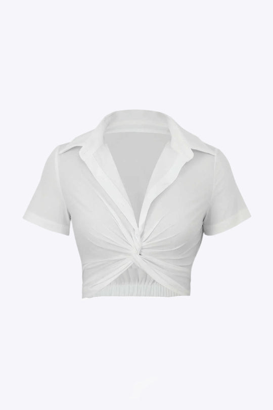 Viridis - Modern Twist Style Women's Cropped Shirt