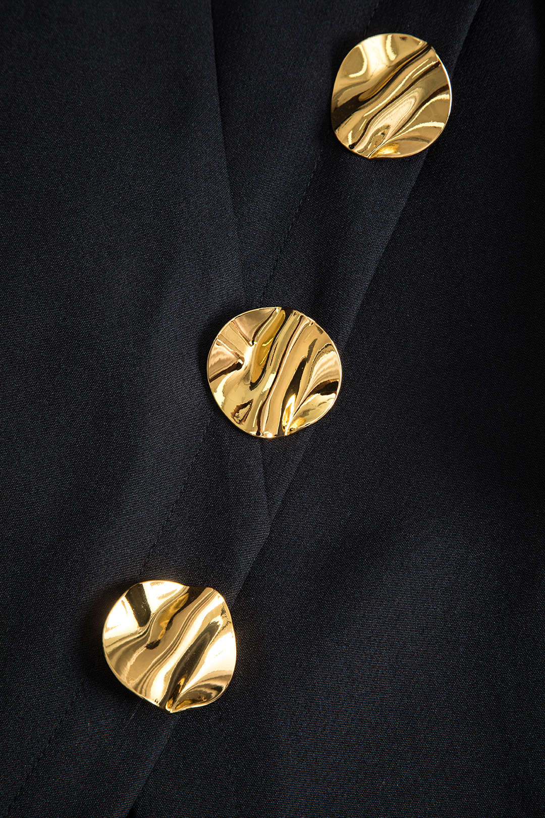 Plain Button Zipper Asymmetrical Mini Dress 