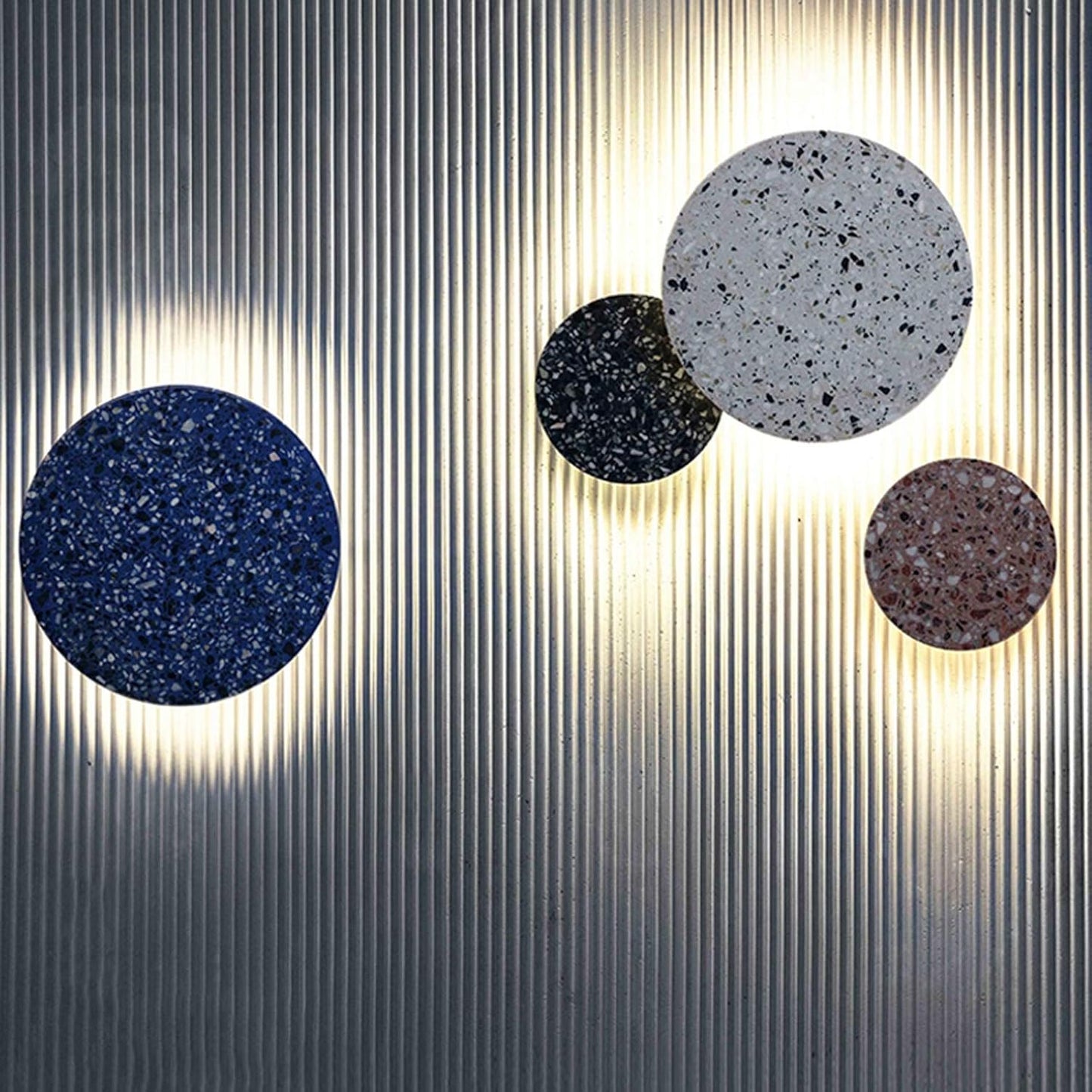 Scandinavian Terrazzo Wall Lamp for Hallway & Staircase | Minimalist Marble Corridor Light | LED Wall Sconce | 18–25cm