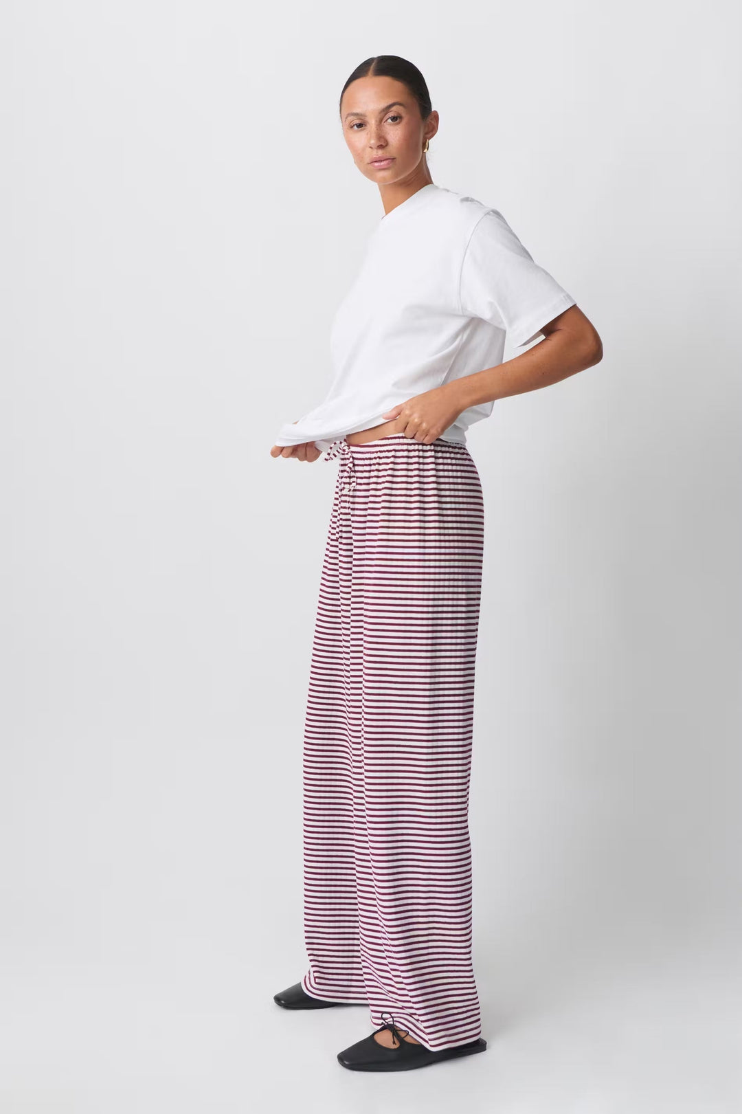 Women's Lounge Pants | Striped Design | Stretch Fit | Long Legs