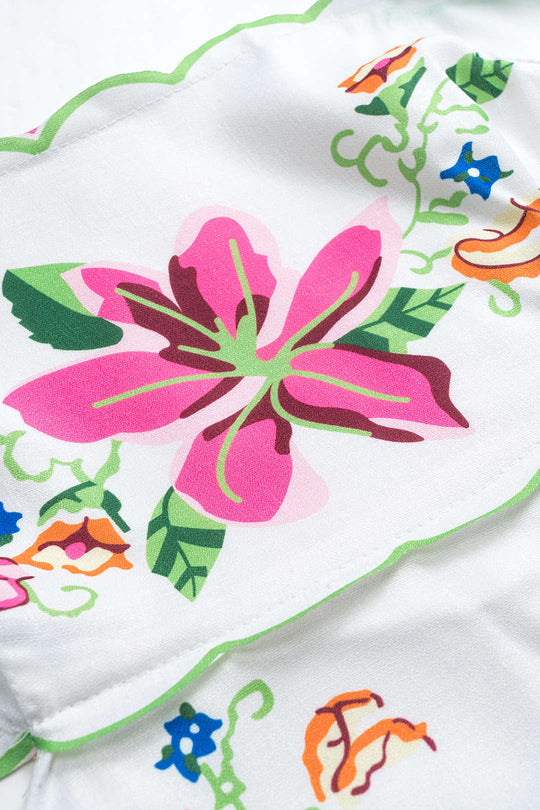 Floral Print Tie-Up Backless Maxi Dress 