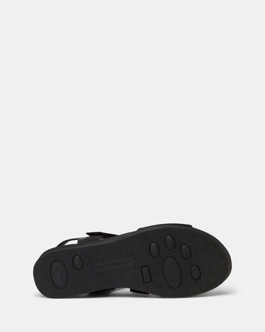 Nessa | Sandalen | Zwart | Leer | Verstelbaar | Comfortabel | Deep Comfort