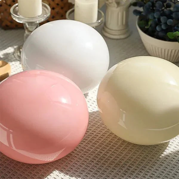 Marshmallow Metal and Glass Table Lamp