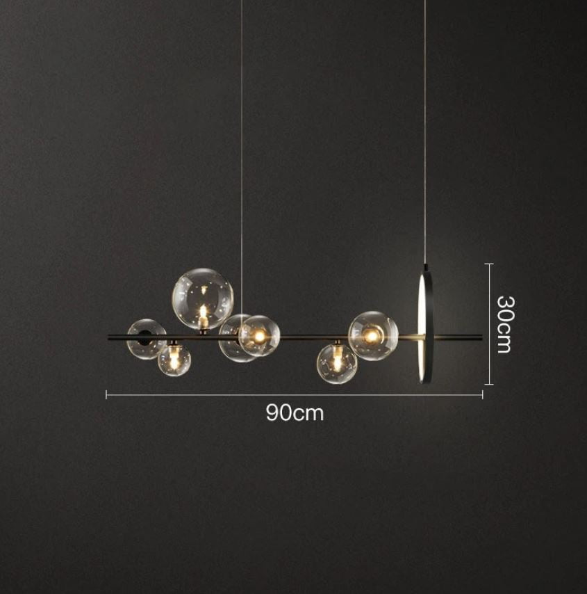 Luxury Glass Bubble Chandelier Macrocosm | Blown Glass Iron | G4 LED | Modern Ceiling Pendant Light | 90–120 cm