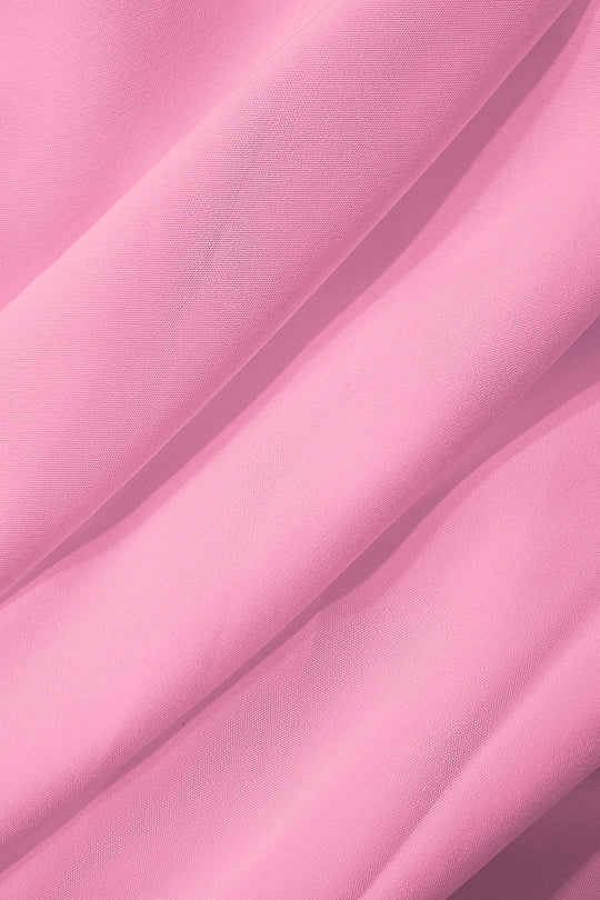 Mock Neck Cut Out Pleated Maxi Dress 