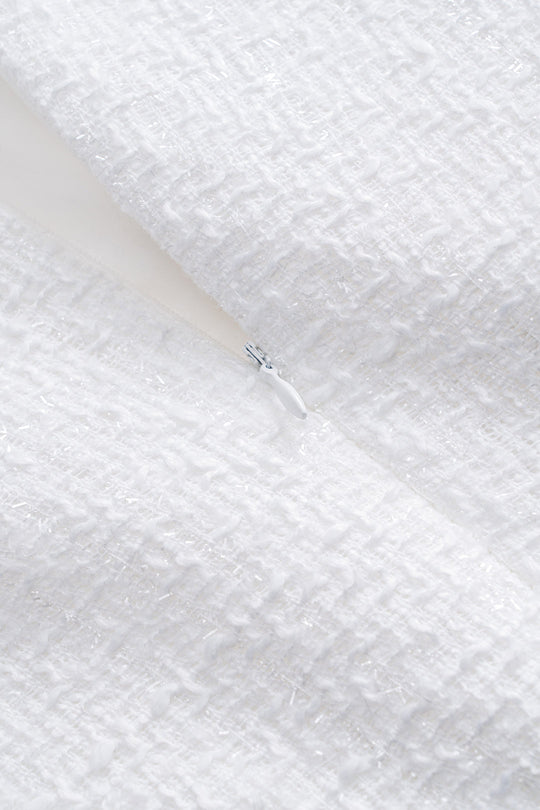 Beaded Faux Pocket Zipper Short Sleeve Mini Dress 