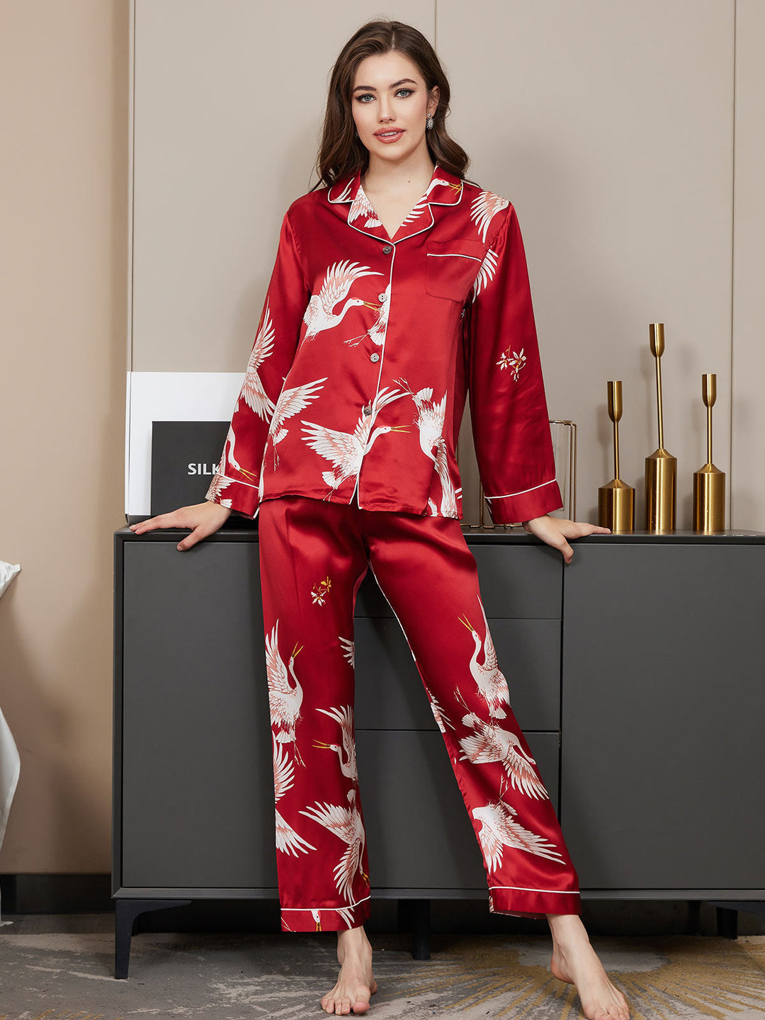 Ailith - Refined Binding Trim Women's Pajama Set