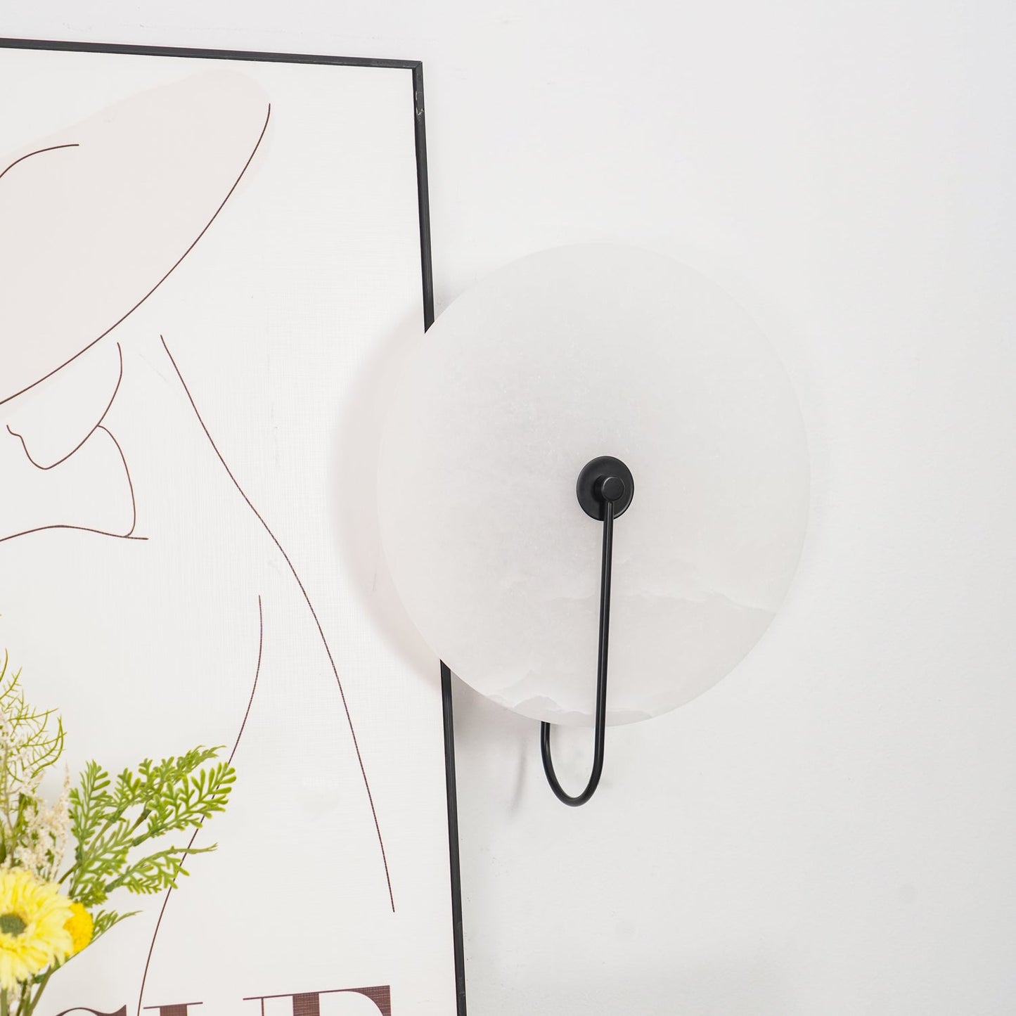 Alabaster LED Wall Lamp | Organic Stone-Inspired Sconce | Warm to Cool Adjustable Light | Bedroom Hallway Living Room