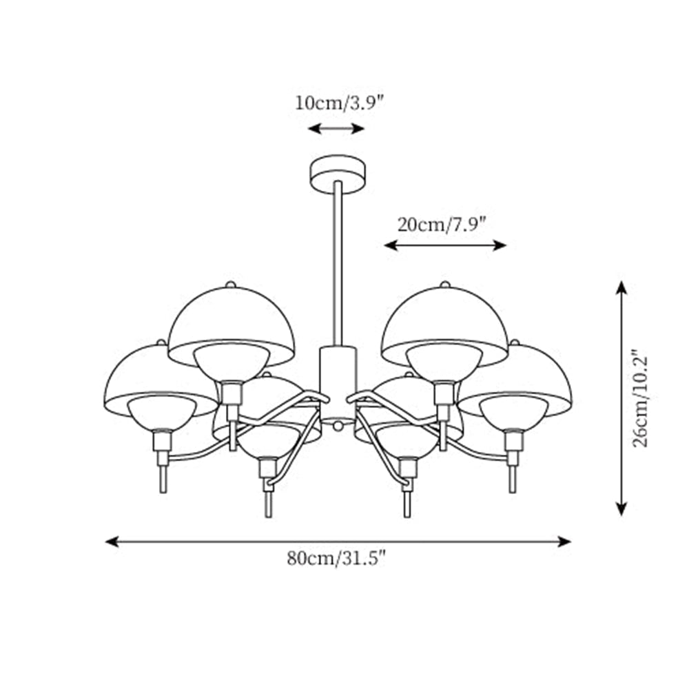 French bubble chandelier for the living room