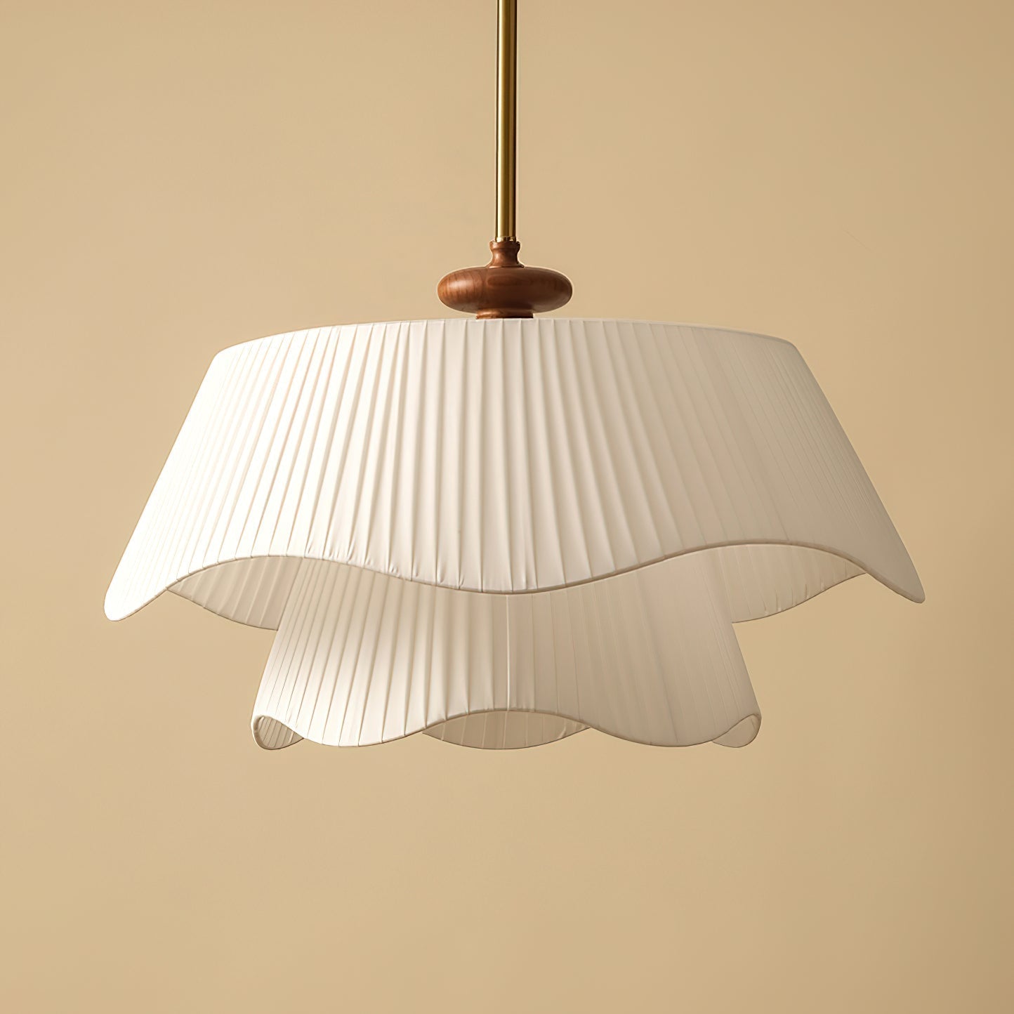 Bellevue Pendant Lamp | Metal, Glass & Wood Ceiling Light | E26/E27 LED or Edison Bulb | Adjustable Modern Hanging Fixture