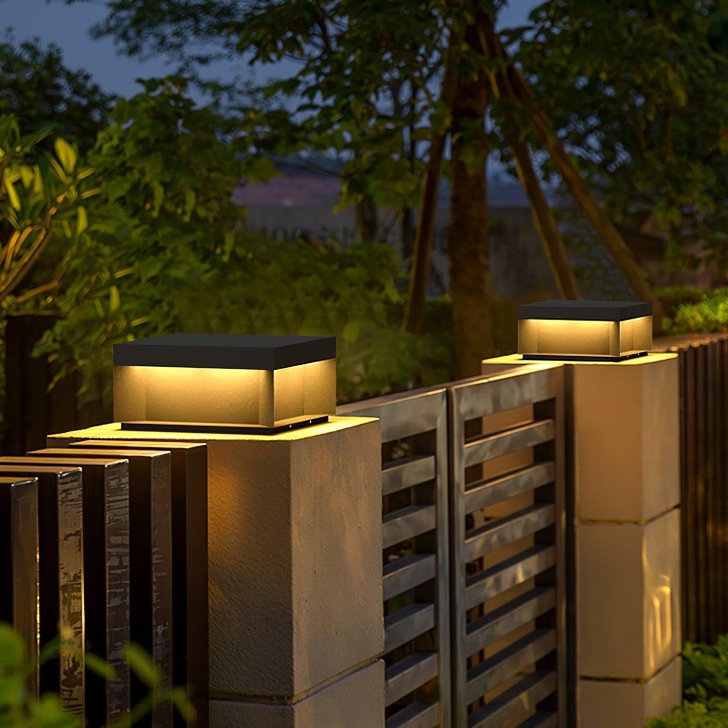 Black Box Outdoor Lantern Post