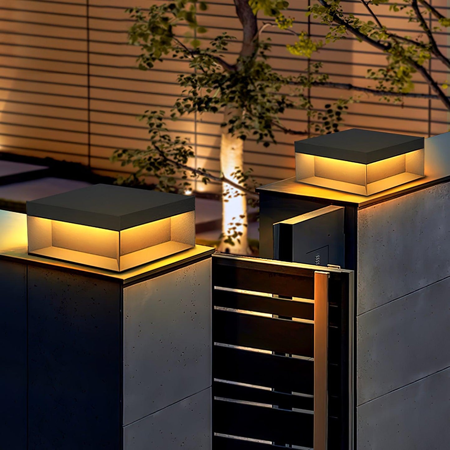 Black Box Outdoor Lantern Post