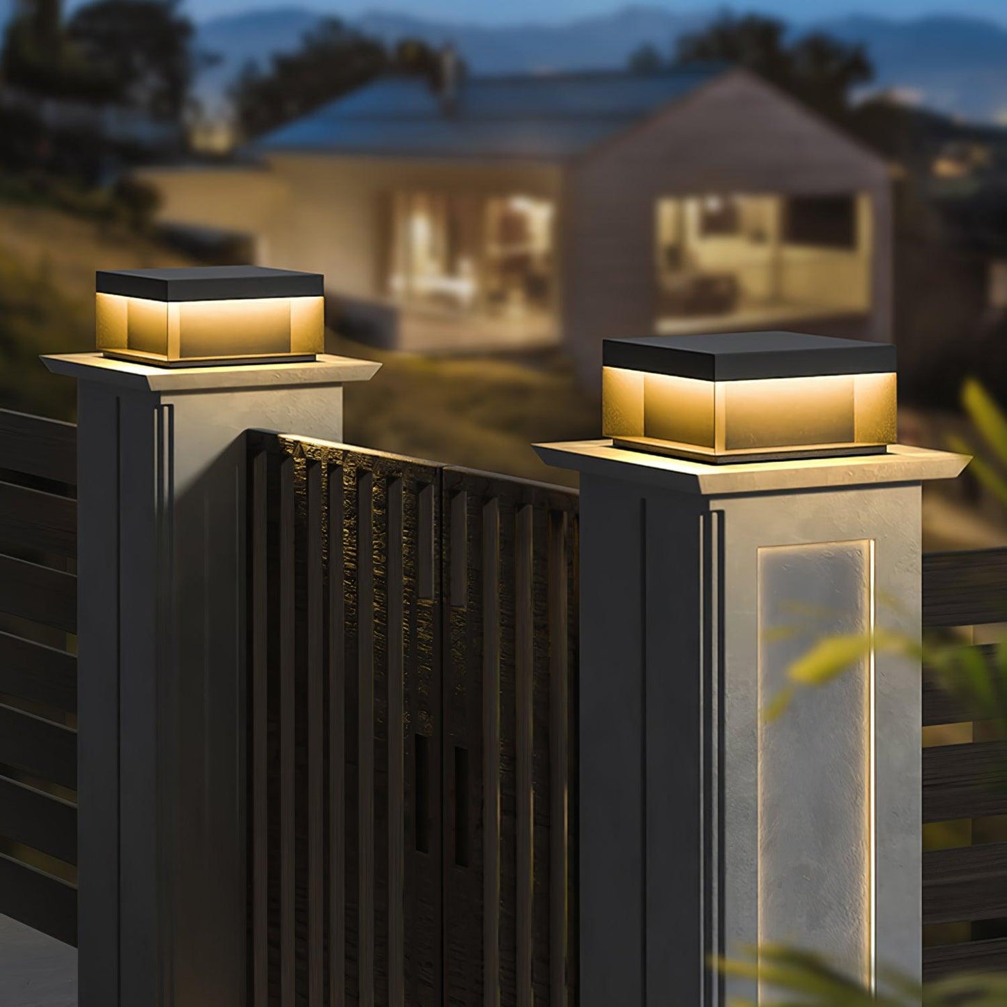 Black Box Outdoor Lantern Post