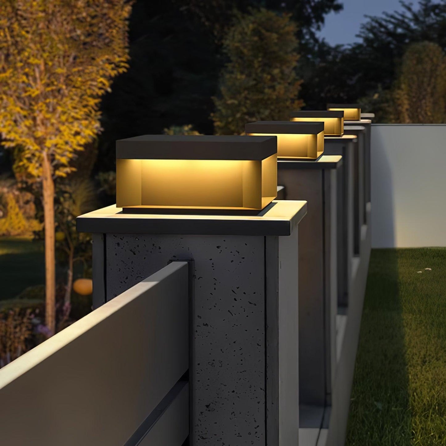 Black Box Outdoor Lantern Post