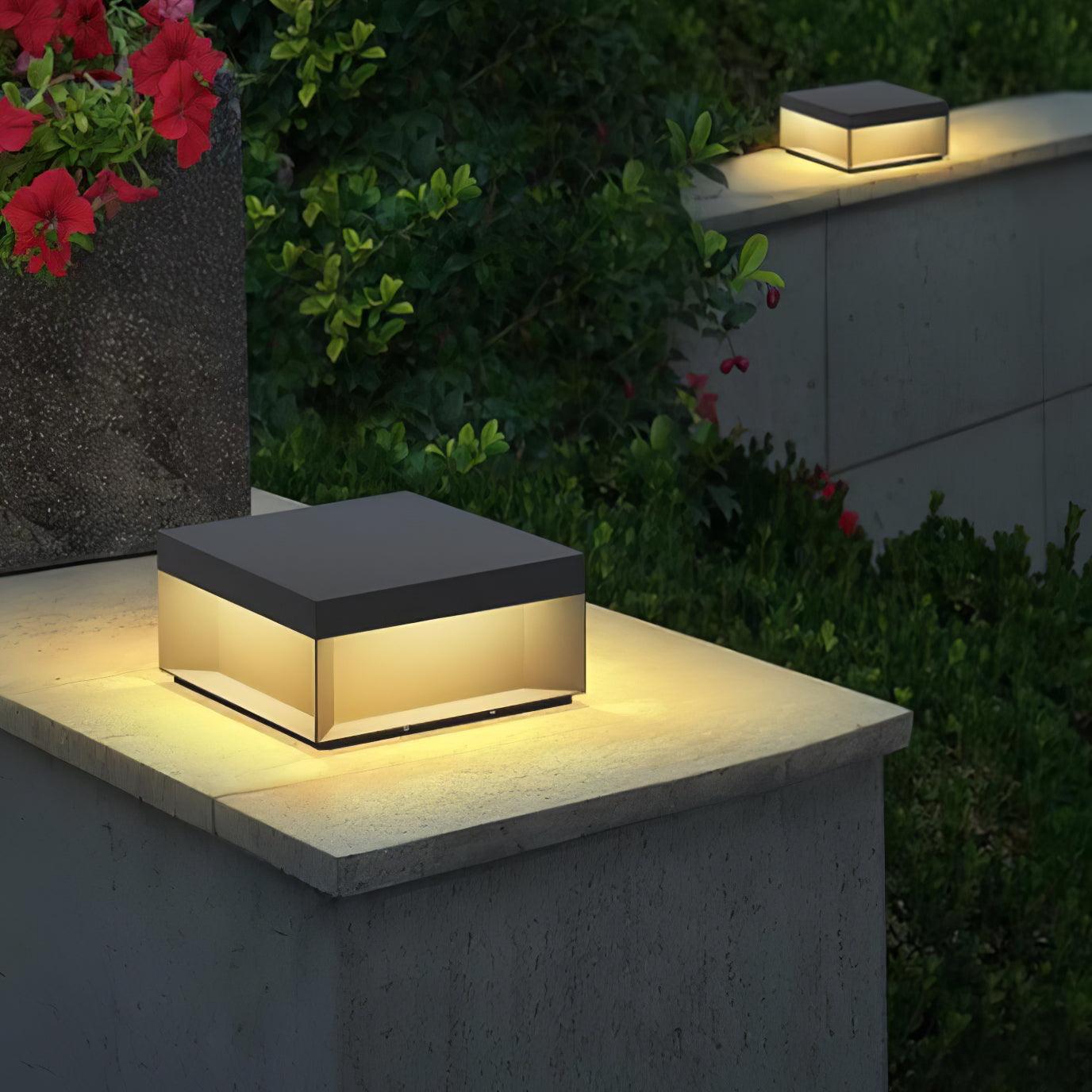 Black Box Outdoor Lantern Post