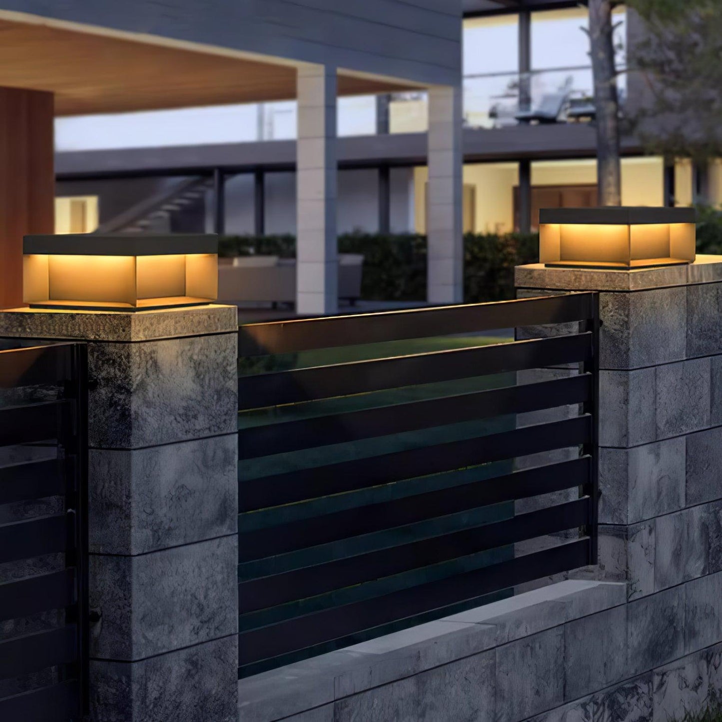 Black Box Outdoor Lantern Post
