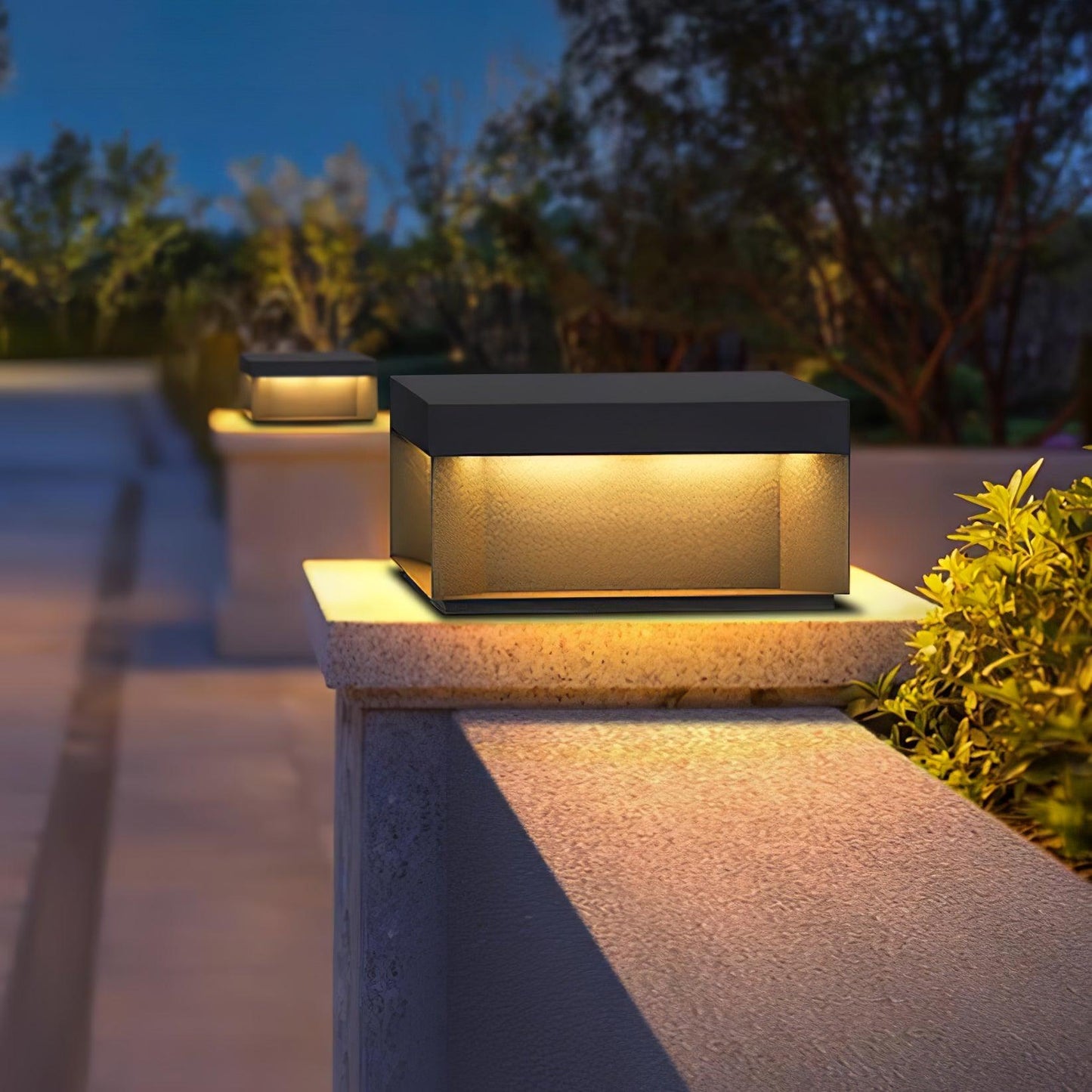Black Box Outdoor Lantern Post