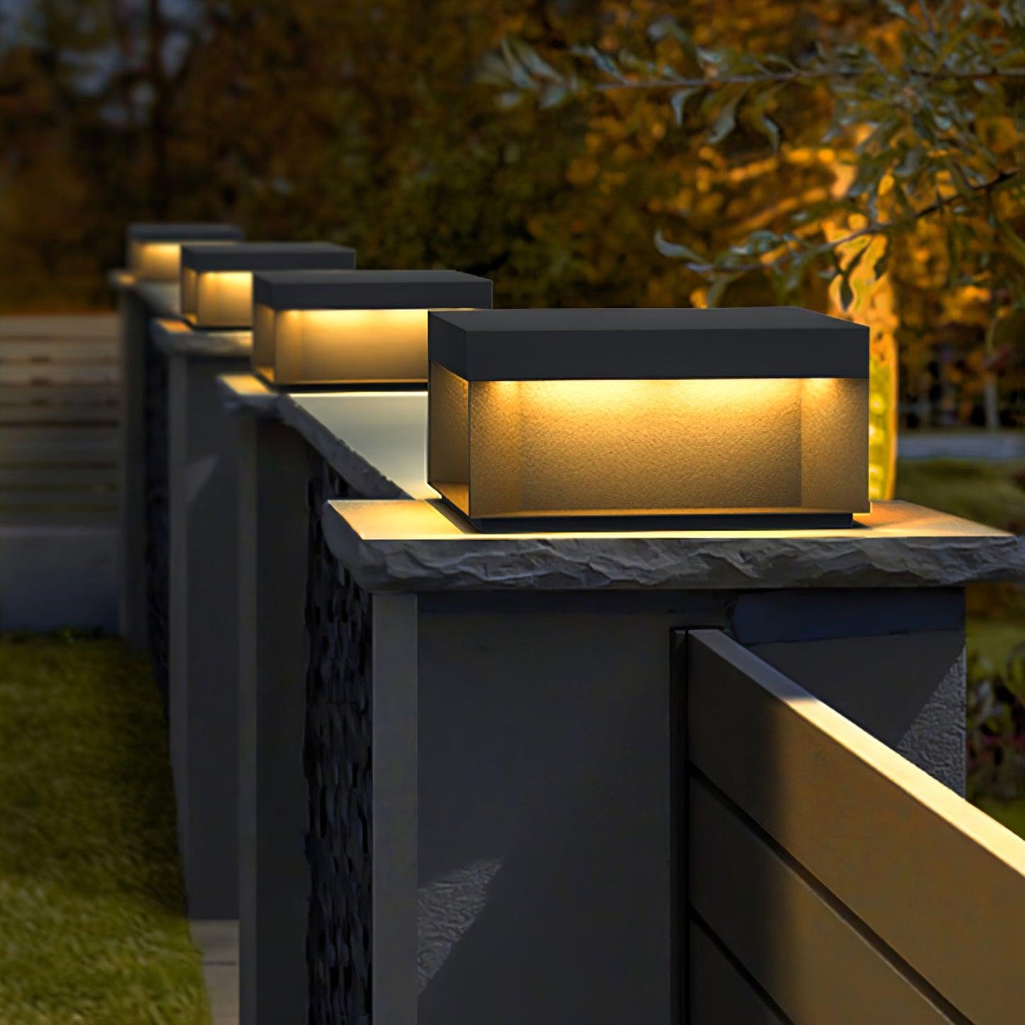 Black Box Outdoor Lantern Post