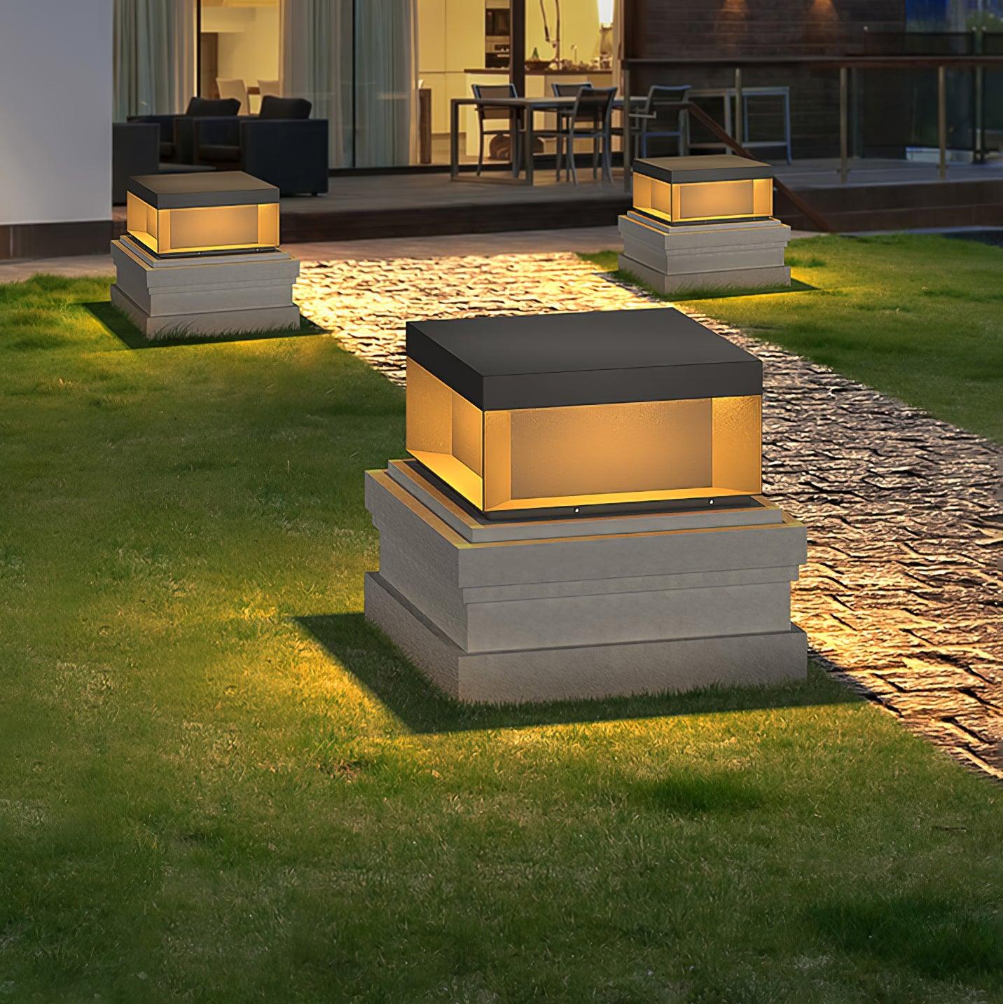 Black Box Outdoor Lantern Post
