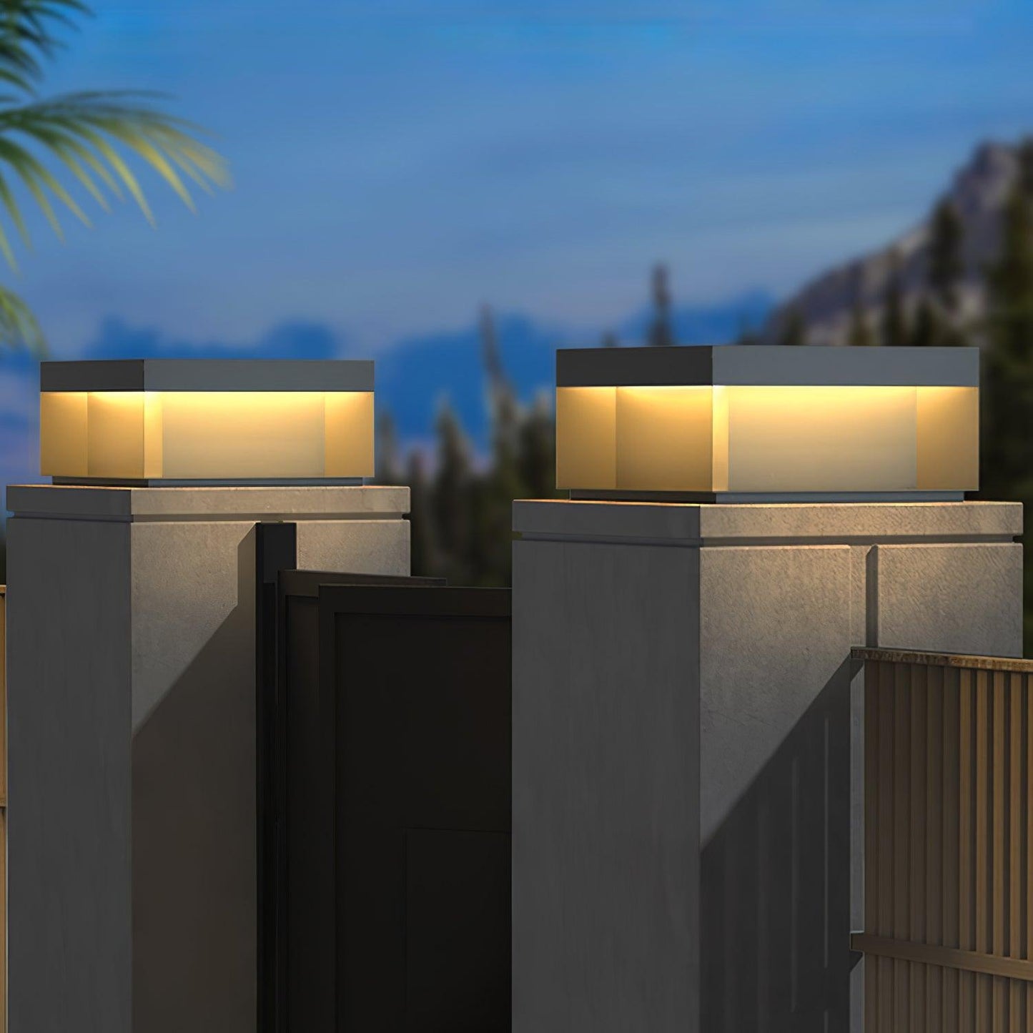 Black Box Outdoor Lantern Post