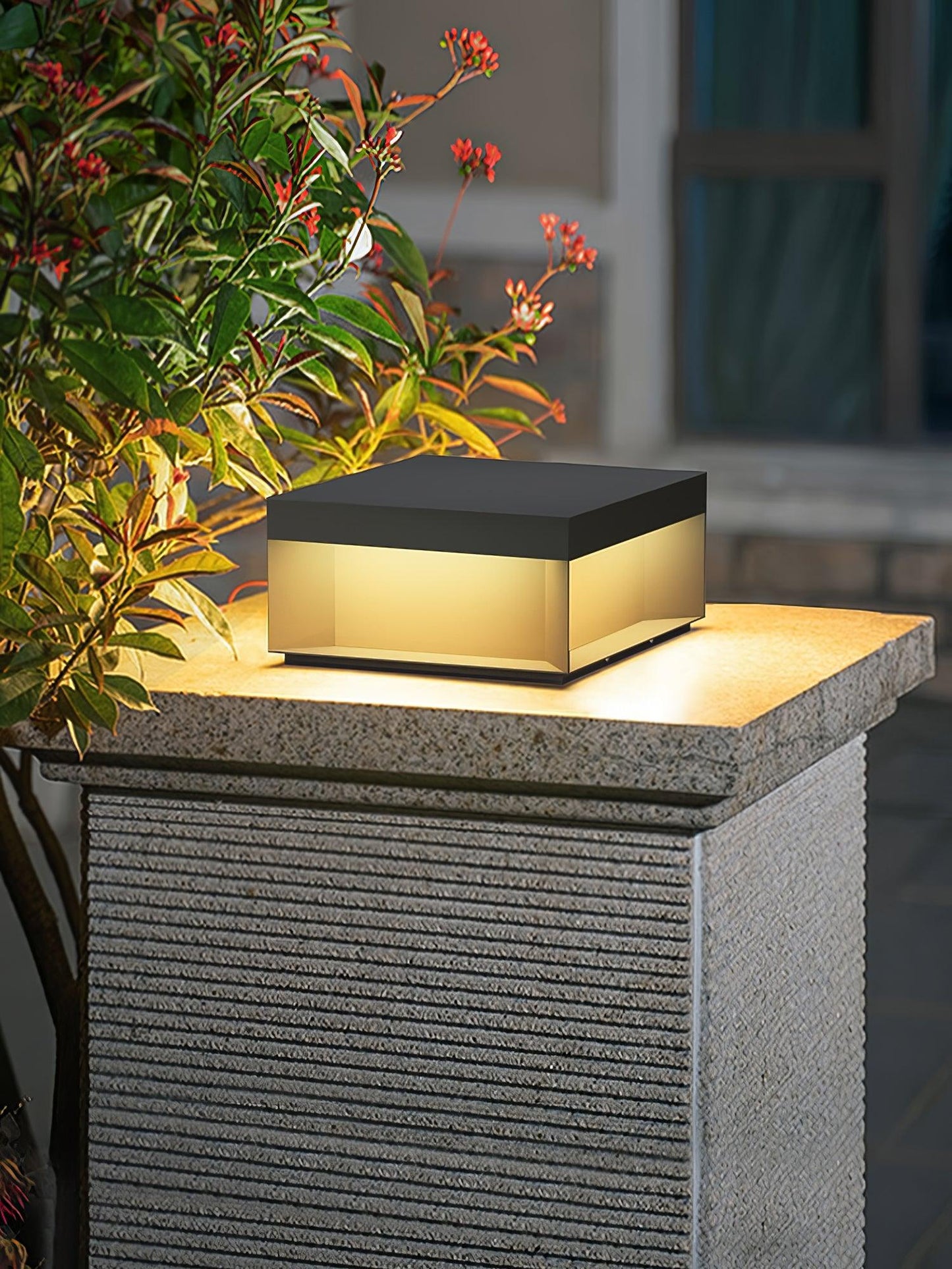Black Box Outdoor Lantern Post