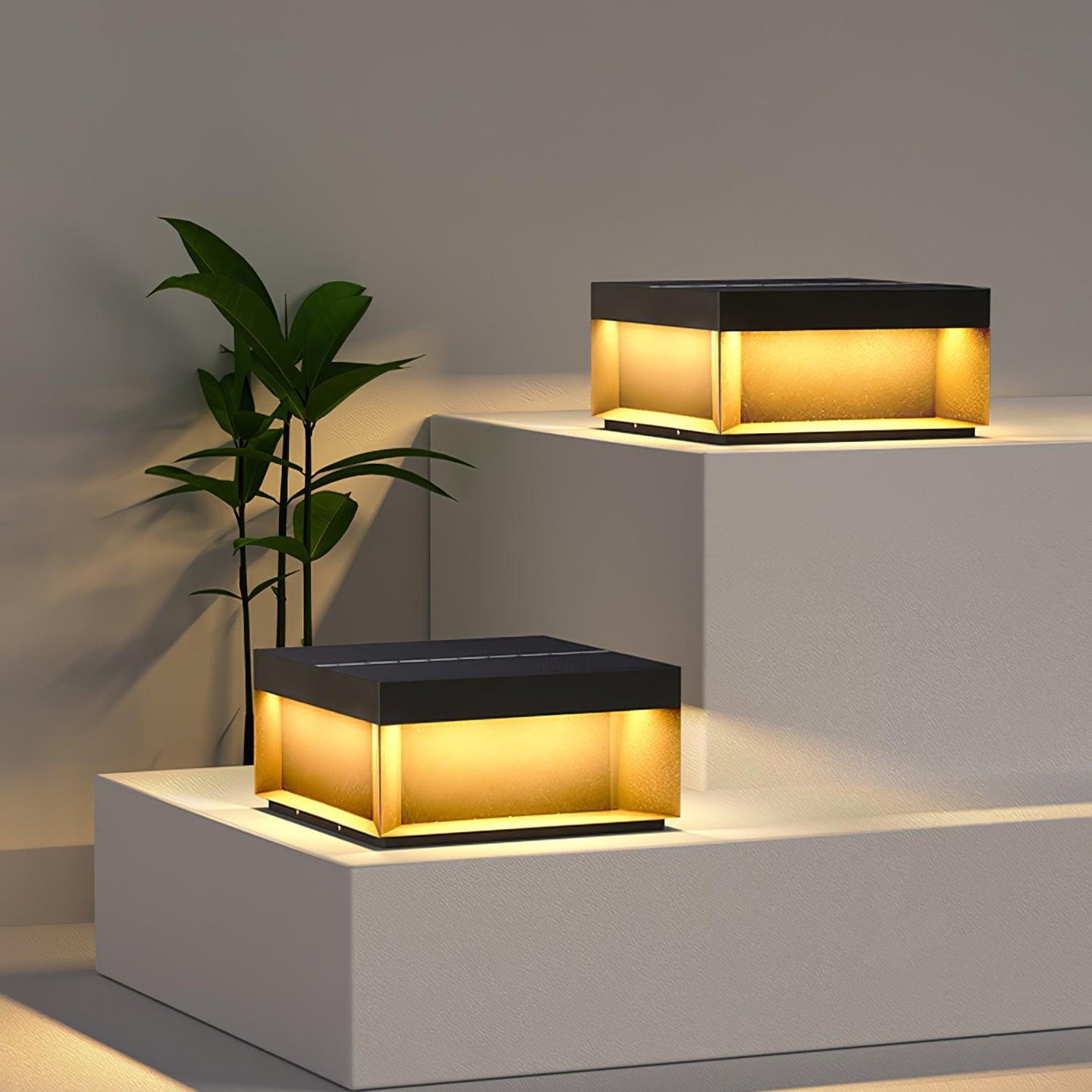 Black Box Outdoor Lantern Post