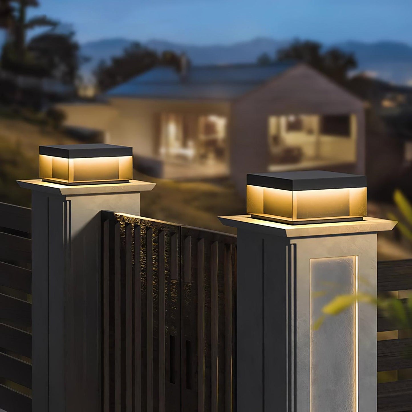 Black Box Outdoor Lantern Post