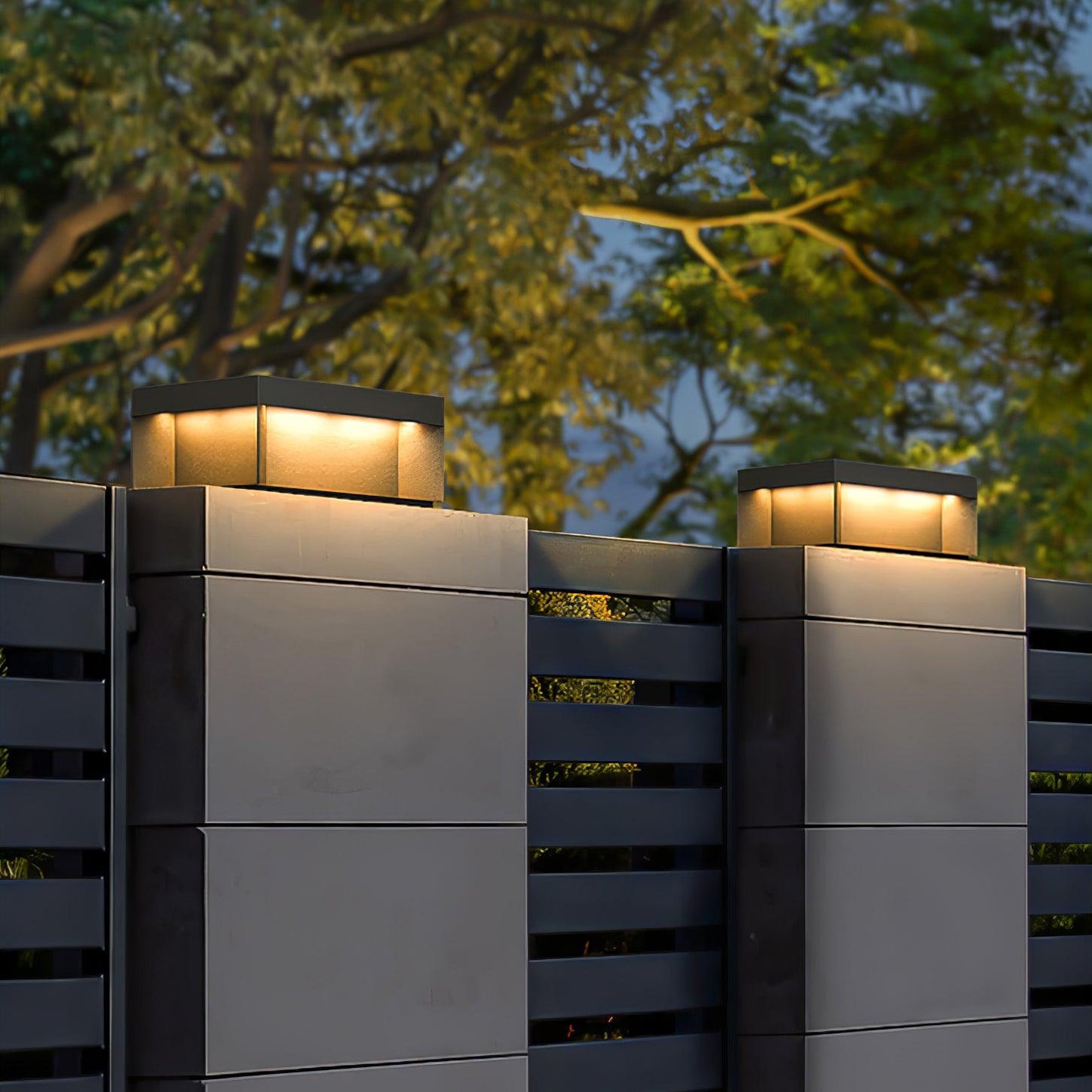 Black Box Outdoor Lantern Post