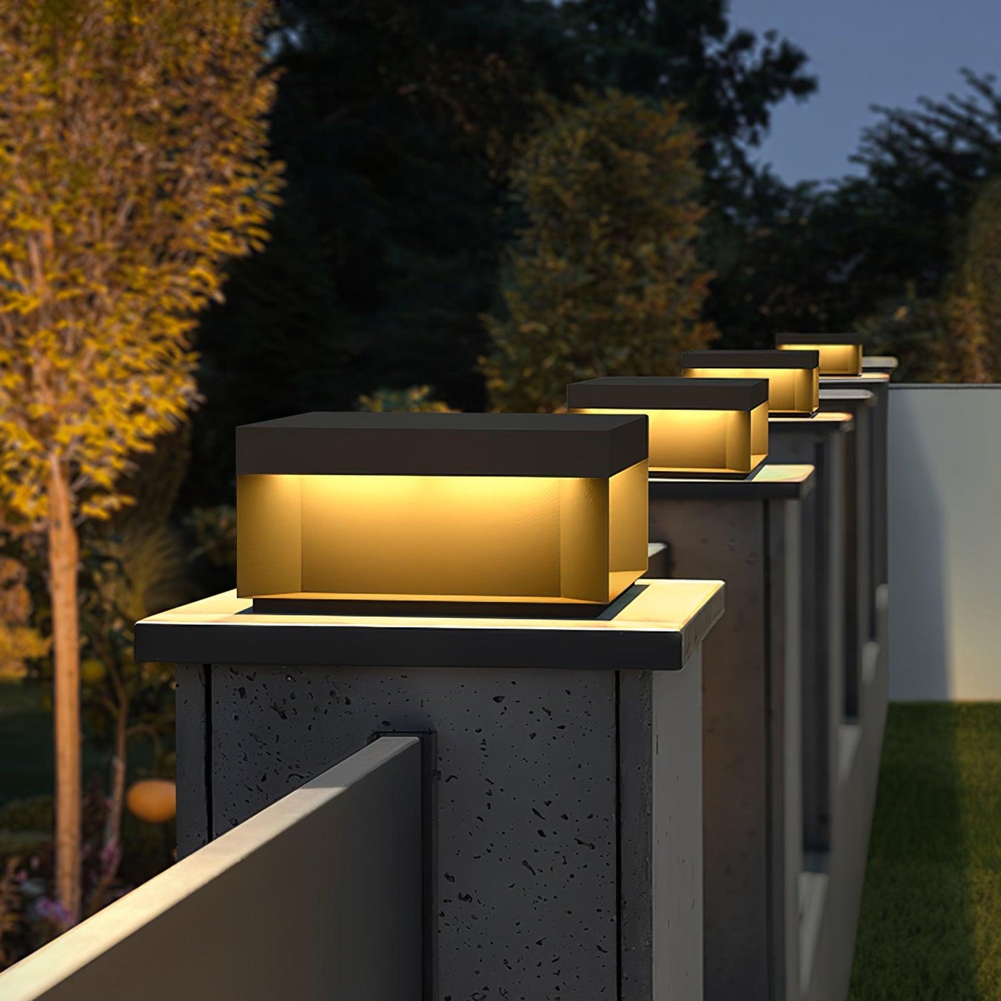 Black Box Outdoor Lantern Post